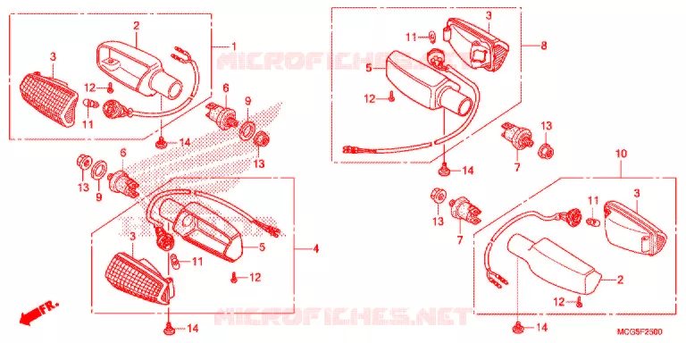 KNIPPERLICHT(2) Honda MOTO 400 NX 2014  NX400E