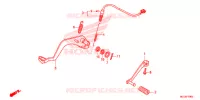 HOOFD STANDAARD/REMPEDAAL voor Honda NX4 FALCON 400 Fi 2014