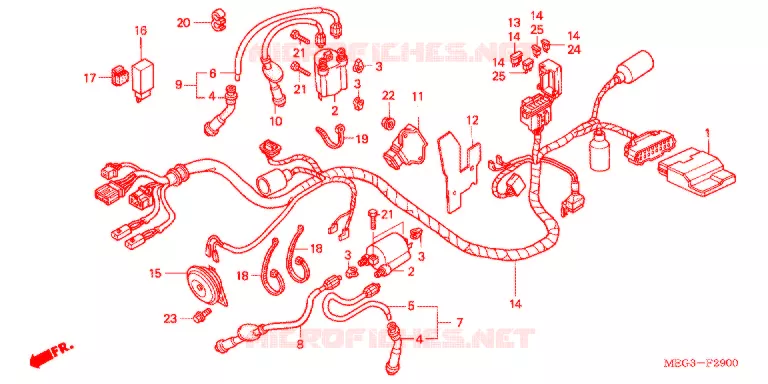 BEDRADINGSBUNDEL/ACCU Honda MOTO 750 SHADOW 2004  VT750C4