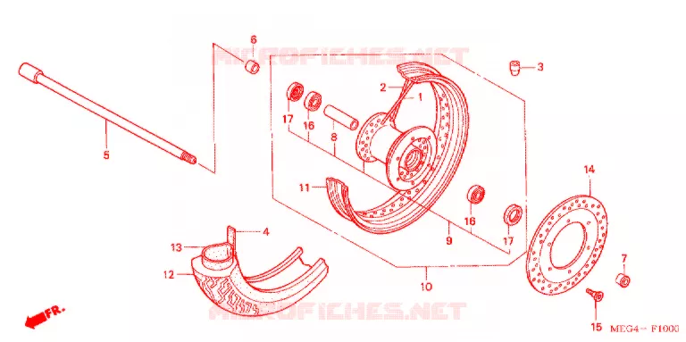VOOR WIEL Honda MOTO 750 SHADOW 2004  VT750C4