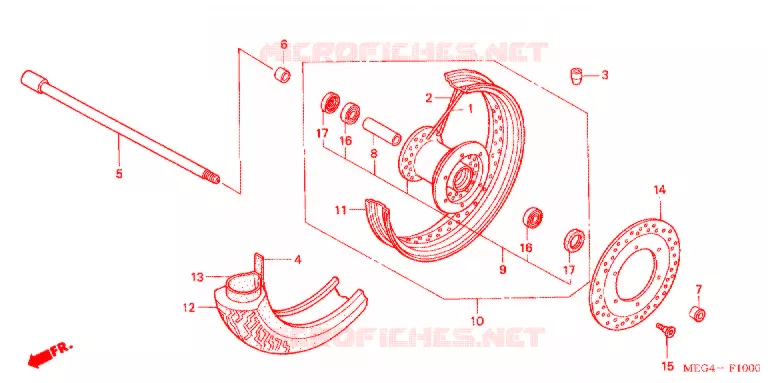 VOOR WIEL Honda MOTO 750 SHADOW 2004  VT750C4