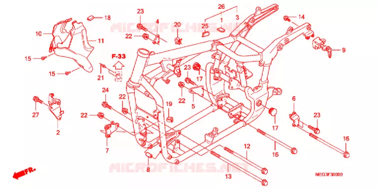 FRAME CHASSIS Honda MOTO 750 SHADOW 2007  VT750C7
