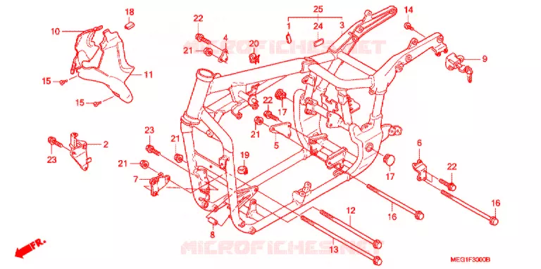 FRAME CHASSIS Honda MOTO 750 SHADOW 2007  VT750C7