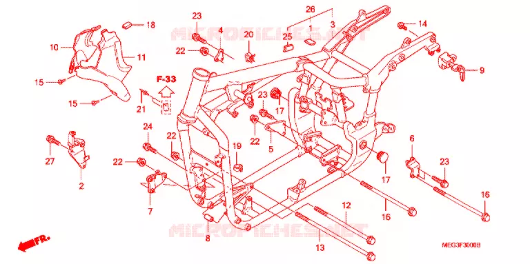 FRAME CHASSIS Honda MOTO 750 SHADOW 2007  VT750C7