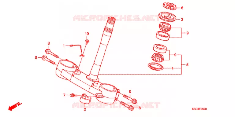STURING STANG/BOVENSTE BRUG Honda MOTO 250 CRF 2008  CRF250X8