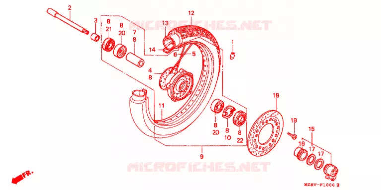 VOOR WIEL Honda MOTO 600 SHADOW 1999  VT600CX