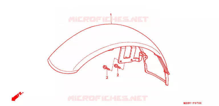 VOORSPATBORD Honda MOTO 600 SHADOW 1999  VT600CX