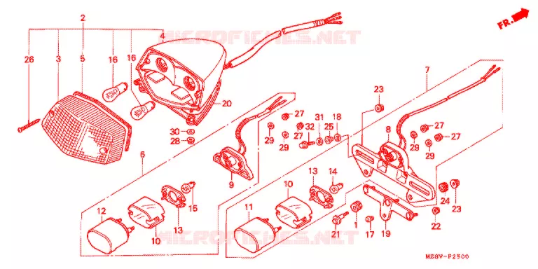 ACHTERLICHT (1) Honda MOTO 600 SHADOW 1999  VT600CX