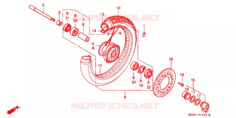 VOOR WIEL Honda MOTO 600 SHADOW 1999  VT600CX