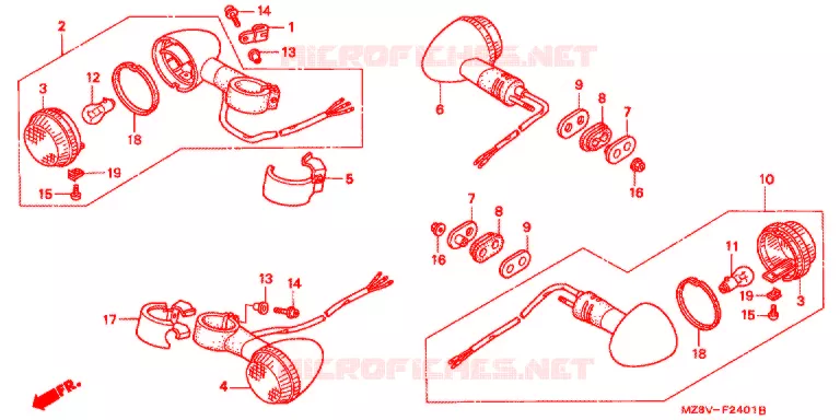 KNIPPERLICHT (2) Honda MOTO 600 SHADOW 1999  VT600CX