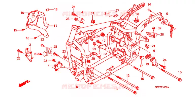 FRAME CHASSIS Honda MOTO 750 SHADOW 2010  VT750C2SA