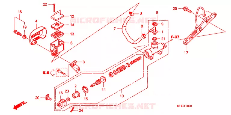 REMPOMP ACHTER Honda MOTO 750 SHADOW 2010  VT750C2SA