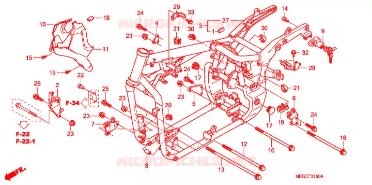 FRAME CHASSIS Honda MOTO 750 SHADOW 2010  VT750CSA