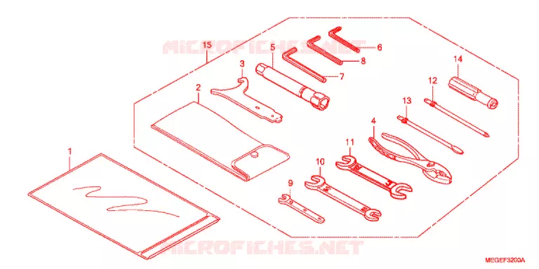 GEREEDSCHAP/ACCUVAK Honda MOTO 750 SHADOW 2010  VT750CSA