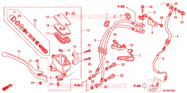 REMPOMP VOOR Honda MOTO 750 SHADOW 2010  VT750CSA