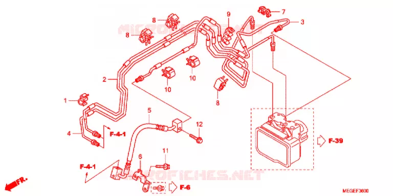 VOOR REM PIJP Honda MOTO 750 SHADOW 2011  VT750CSA
