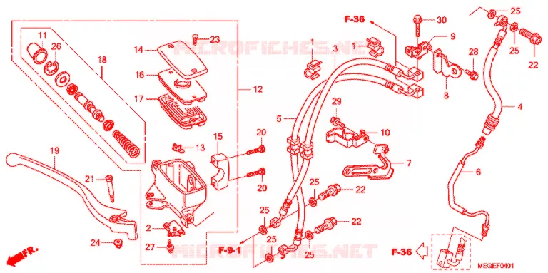 REMPOMP VOOR Honda MOTO 750 SHADOW 2010  VT750CSA