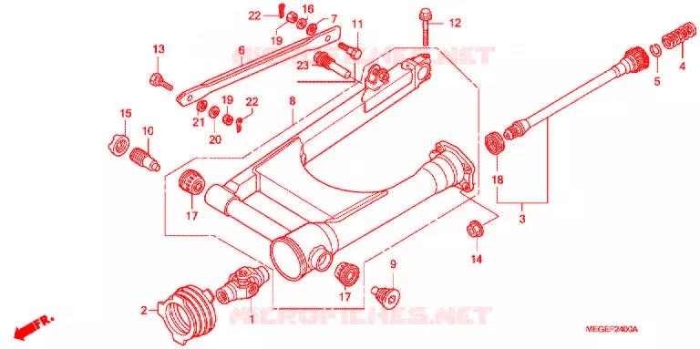 ZWAAI-ARM/KETTINGKAST Honda MOTO 750 SHADOW 2011  VT750CSA