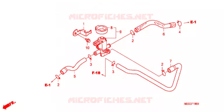 GAS RECYCLINGSYSTEEM Honda MOTO 750 SHADOW 2012  VT750CSA