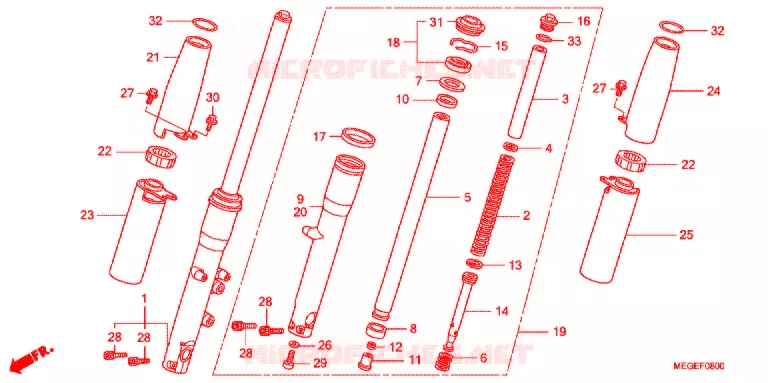 VOOR VORK Honda MOTO 750 SHADOW 2012  VT750CSA