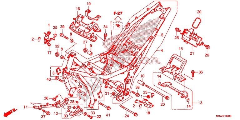 FRAME CHASSIS voor Honda NC 750 X ABS DCT 2016