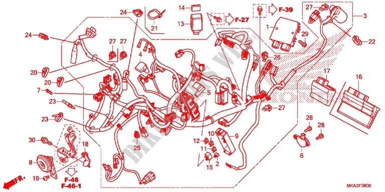 BEDRADINGSBUNDEL/ACCU voor Honda NC 750 X 2016