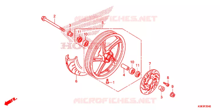 VOOR WIEL Honda SCOOTER 150 PCX 2015  WW150G