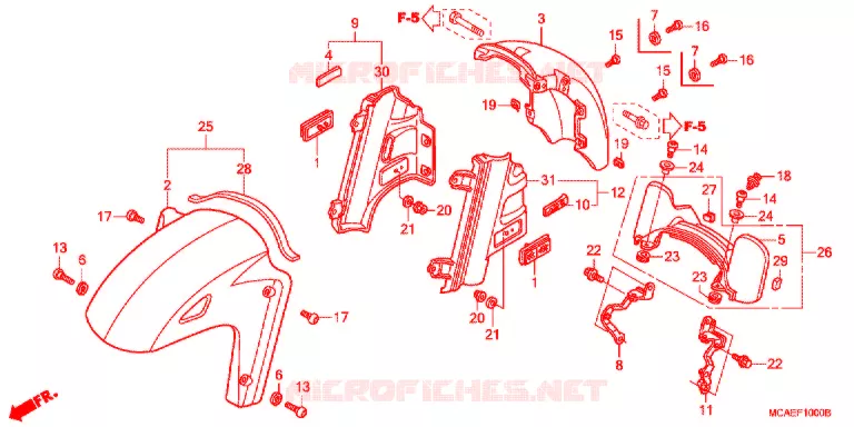 VOORSPATBORD Honda MOTO 1800 GOLD-WING 2016  GL1800G