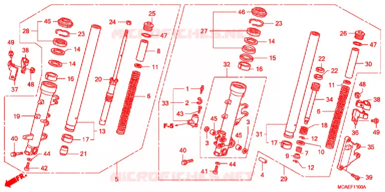 VOOR VORK Honda MOTO 1800 GOLD-WING 2017  GL1800G