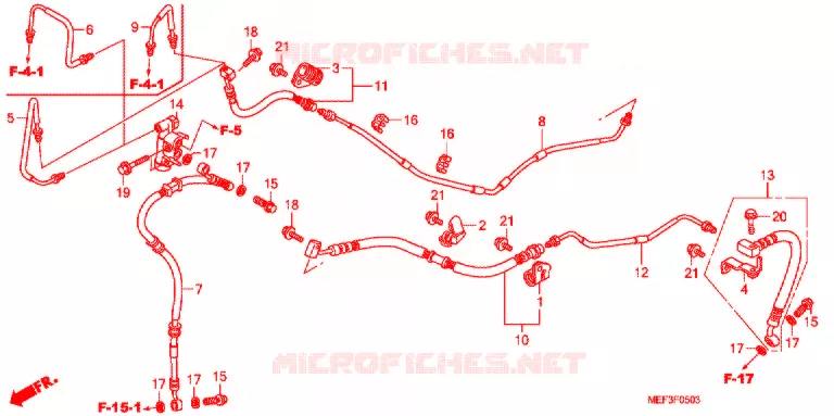 ACHTER REM SLANG (FJS400D9/FJS400A) Honda SCOOTER 400 SILVERWING 2009  FJS400A9