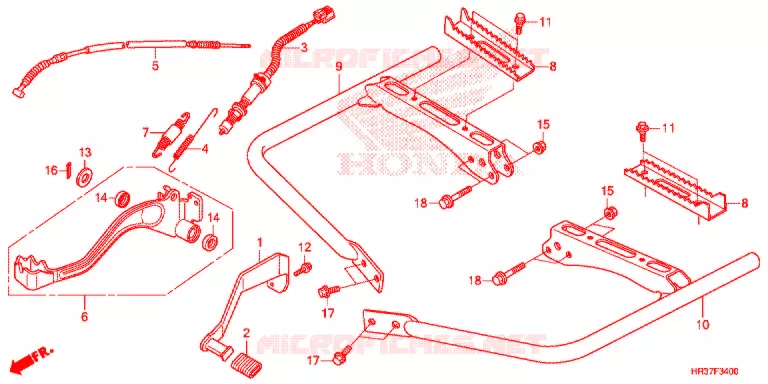 PEDAAL/OPSTAP Honda ATV 420 FOURTRAX 2016  TRX420FM1G
