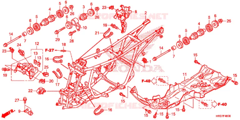 FRAME CHASSIS Honda ATV 420 FOURTRAX 2016  TRX420FM1G