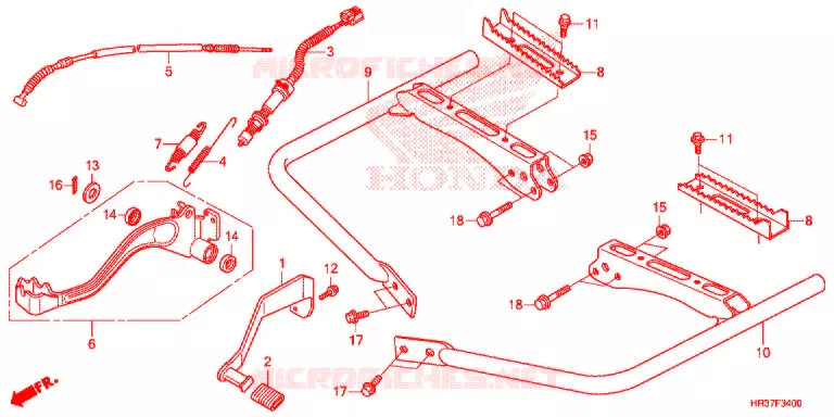 PEDAAL/OPSTAP Honda ATV 420 FOURTRAX 2016  TRX420TE1G