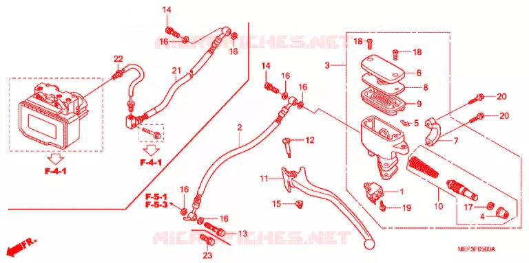 REMPOMP ACHTER Honda SCOOTER 400 SILVERWING 2014  FJS400A9