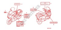 WAARSCHUWINGSLABEL (FJS400D9/FJS400A) (1) voor Honda SILVER WING 400 ABS 2012