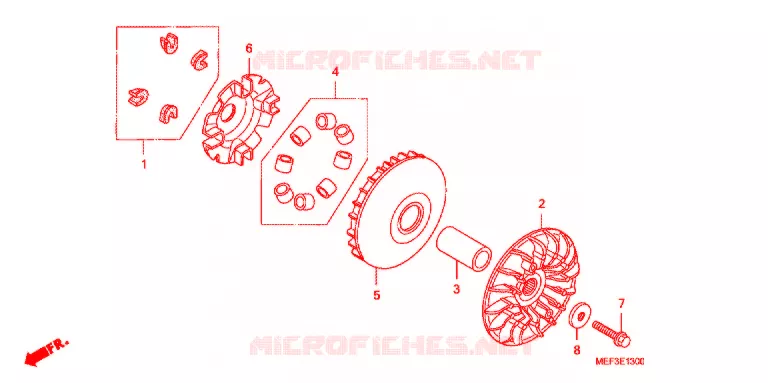 AANDRIJFFACE/ KICKSTARTER SPIL Honda SCOOTER 400 SILVERWING 2015  FJS400A9