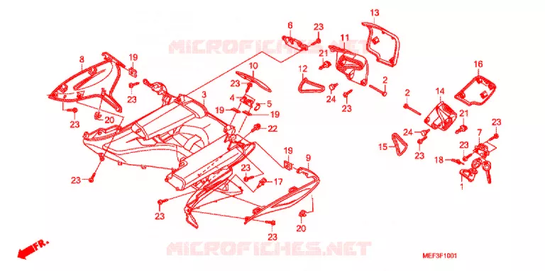 BEENSCHERM (FJS400D9/FJS400A) Honda SCOOTER 400 SILVERWING 2010  FJS400A9