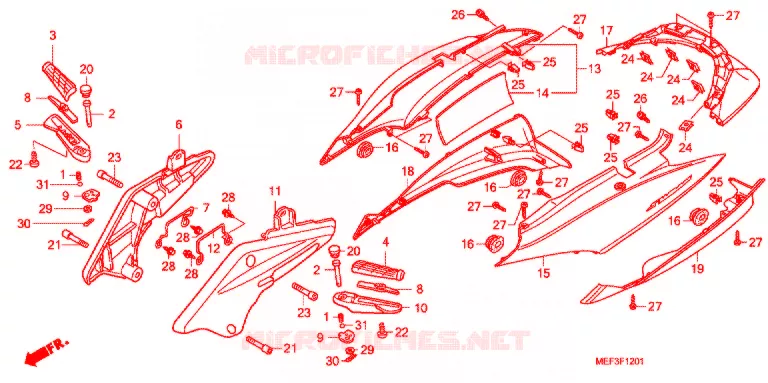 KONTPANEEL MIDDEN (FJS400D9/FJS400A) Honda SCOOTER 400 SILVERWING 2014  FJS400A9