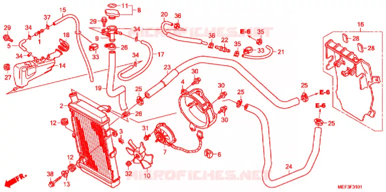 RADIATOR (FJS400D9/FJS400A) Honda SCOOTER 400 SILVERWING 2015  FJS400A9