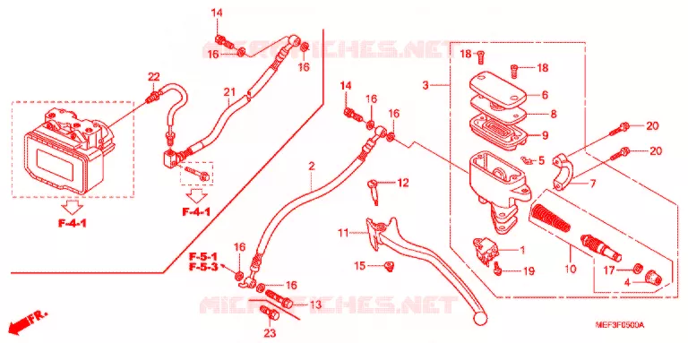 REMPOMP ACHTER Honda SCOOTER 400 SILVERWING 2012  FJS400A9