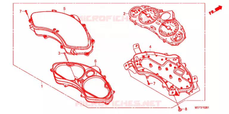 TELLERSET COMPLEET (FJS400D9/FJS400A) Honda SCOOTER 400 SILVERWING 2014  FJS400A9