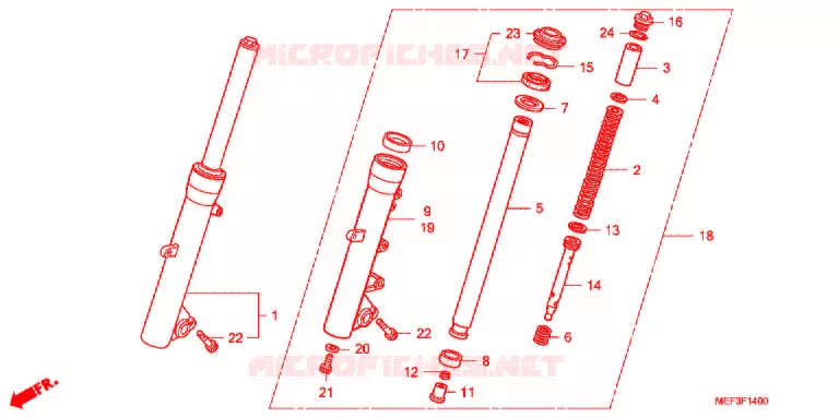 VOOR VORK Honda SCOOTER 400 SILVERWING 2015  FJS400A9