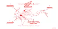 EMBLEEM/STREEP (3U/4ED/ED/FO/MA/RU/U) voor Honda CBR 650 F ABS 2015