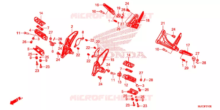 OPSTAP/KICKARM/ WISSEL PEDAAL Honda MOTO 650 CBR 2015  CBR650FAF