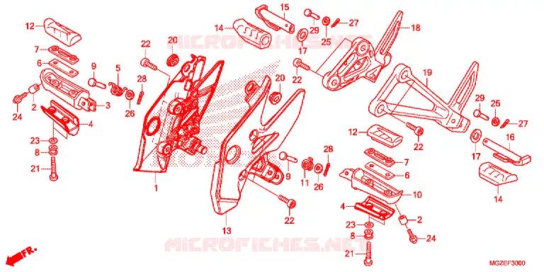 OPSTAP/KICKARM/ WISSEL PEDAAL Honda MOTO 500 CB 2014  CB500FAE