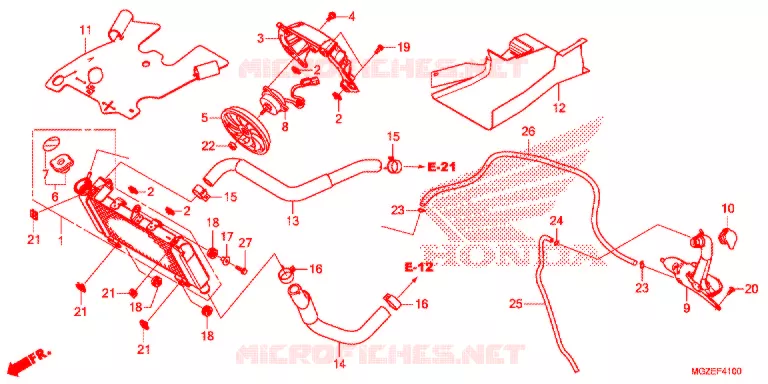 RADIATOR Honda MOTO 500 CB 2014  CB500FAE