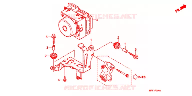 VOORREM HOOFDCILINDER/ABS MODULATOR Honda MOTO 700 TRANSALP 2011  XL700VAB