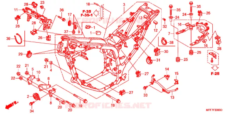 FRAME CHASSIS Honda MOTO 700 TRANSALP 2011  XL700VAB