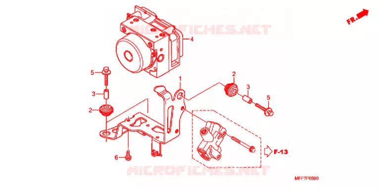VOORREM HOOFDCILINDER/ABS MODULATOR Honda MOTO 700 TRANSALP 2011  XL700VAB
