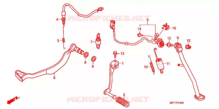 PEDAAL/ZIJDE STANDAARD Honda MOTO 700 TRANSALP 2011  XL700VAB